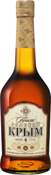 Бренди Золотой Крым 4 года 40% 0,5 л фото
