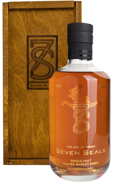 Виски Seven Seals Zodiac The Age of Virgo Single Malt in wooden box 0,5 л фото