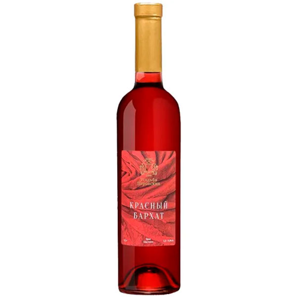 Вино Красное Сладкое Usadba Perovskih Red Velvet Sevastopol 2019 0,5 л фото