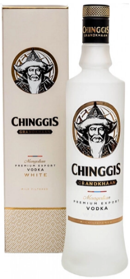 Водка Chinggis Grandkhaan White in gift box 0,75 л фото