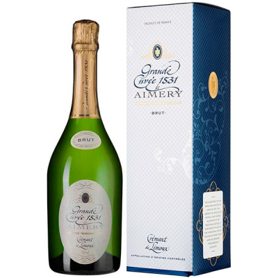 Вино игристое Белое Брют Grande Cuvee 1531 de Aimery Cremant de Limoux in gift box 0,75 л фото