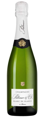 Вино игристое Белое Брют Palmer & Co Blanc de Blancs Champagne 2018 0,75 л фото