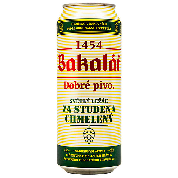 Пиво Светлое Bakalar Za Studena Chmeleny in can 0,5 л фото