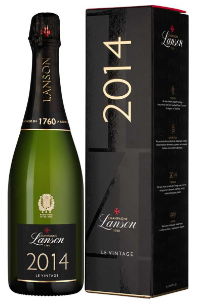 Вино игристое Белое Брют Lanson Le Vintage Brut Champagne in gift box 2014 0,75 л фото