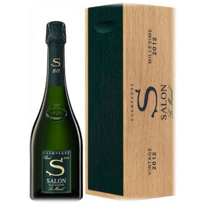 Шампанское Белое Брют Salon Le Menil S Blanc de Blancs Brut Champagne in wooden box 2012 0,75 л фото