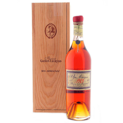 Арманьяк Baron G. Legrand Bas-Armagnac in wooden box 1989 0,70 л фото