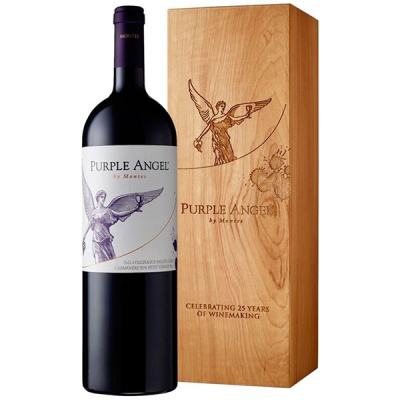 Вино Красное Сухое Montes Purple Angel Colchagua Valley in wooden box 2019 1,5 л фото