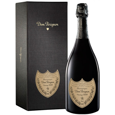 Вино игристое Белое Брют Dom Perignon Vintage Brut Champagne in gift box 2009 0,75 л фото