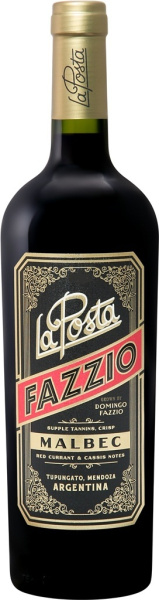 Вино Красное Сухое La Posta Domingo Fazzio Malbec Tupungato 2022 0,75 л фото