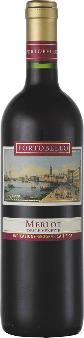 Вино Красное Полусладкое Portobello Merlot Trevenezie 2023 0,75 л фото