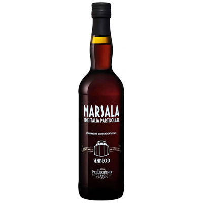 Вино креплёное Белое Pellegrino Marsala Fine Italia Particolare Semisecco 2018 0,75 л фото