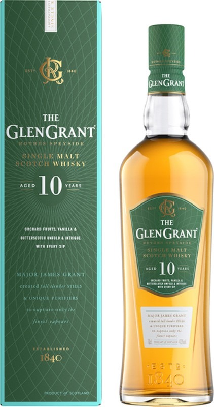 Виски Glen Grant 10 YO Single Malt Speyside in gift box 0,7 л фото