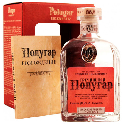 Дистиллят Polugar Buckwheat in gift box 0,75 л фото