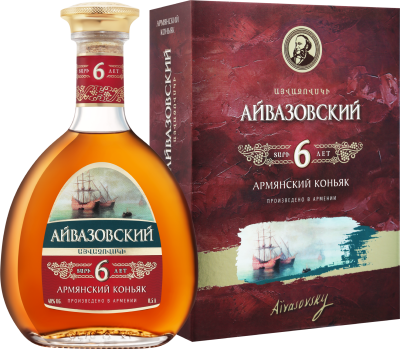 Бренди Айвазовский 6 лет в п/у 40% 0,5 л фото
