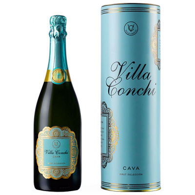 Вино игристое Белое Брют Villa Conchi Brut Seleccion Cava in tube 0,75 л фото