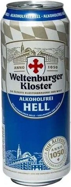 Пиво Светлое Weltenburger Kloster Hell Alkoholfrei in can 0,5 л фото