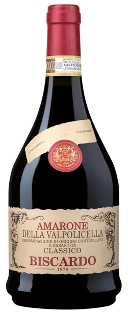 Вино Красное Полусухое Biscardo Amarone della Valpolicella Classico 2019 0,75 л фото