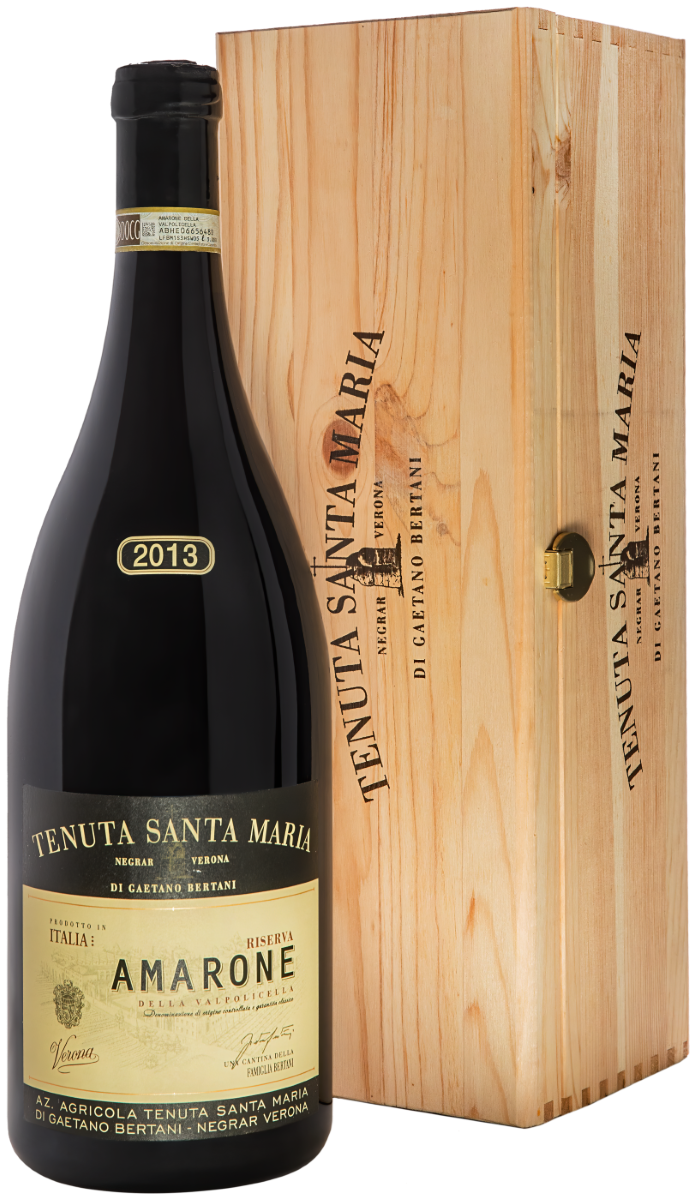 Вино Красное Сухое Tenuta Santa Maria Amarone della Valpolicella Classico Riserva in wooden box 2017 3 л фото