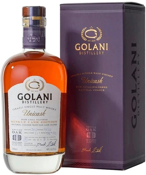 Виски Golani Unicask Nectar Oak Single Malt in gift box 0,7 л фото