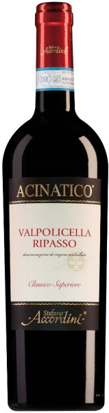 Вино Красное Полусухое Stefano Accordini Acinatico Valpolicella Ripasso Classico Superiore 2023 0,75 л фото
