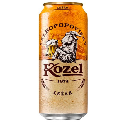 Пиво Velkopopovicky Kozel Lezak in can 0,50 л фото