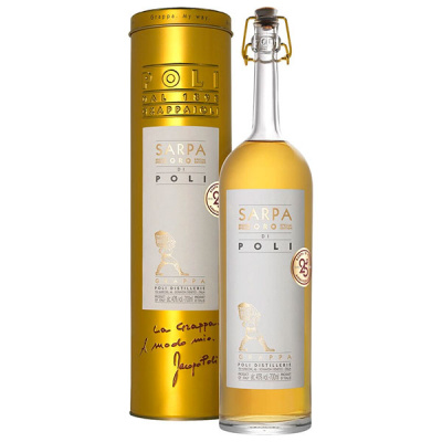 Граппа Poli Sarpa Oro di Poli in tube 0,7 л фото