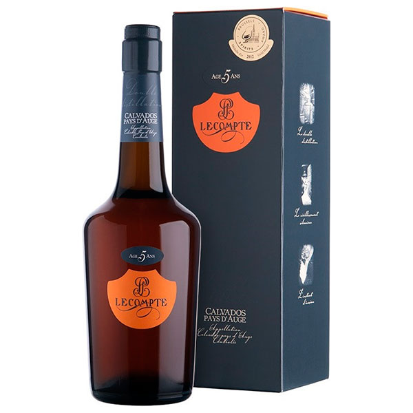 Кальвадос Lecompte 5 years old Pays d'Auge in gift box 0,7 л фото