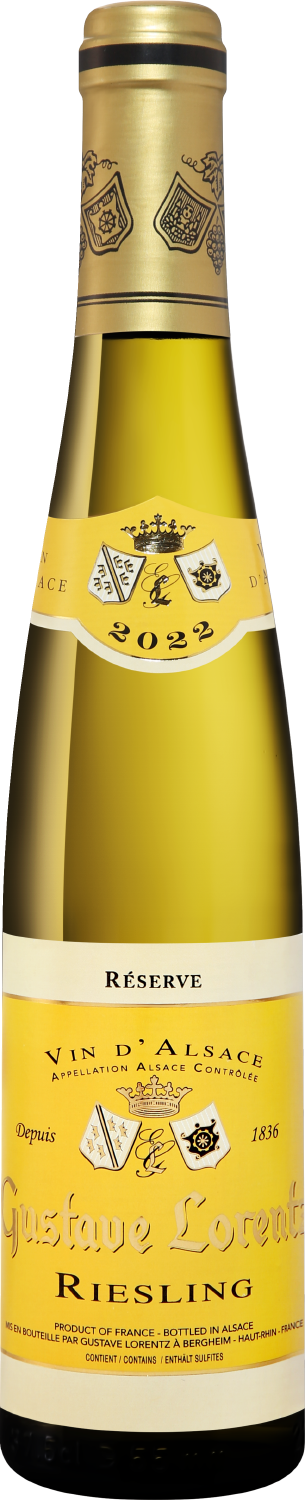 Вино Белое Полусухое Gustave Lorentz Riesling Reserve Alsace 2023 0,375 л фото