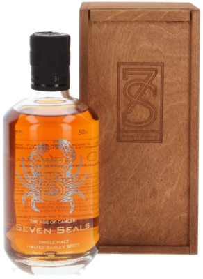 Виски Seven Seals Zodiac The Age of Cancer Single Malt in wooden box 0,5 л фото