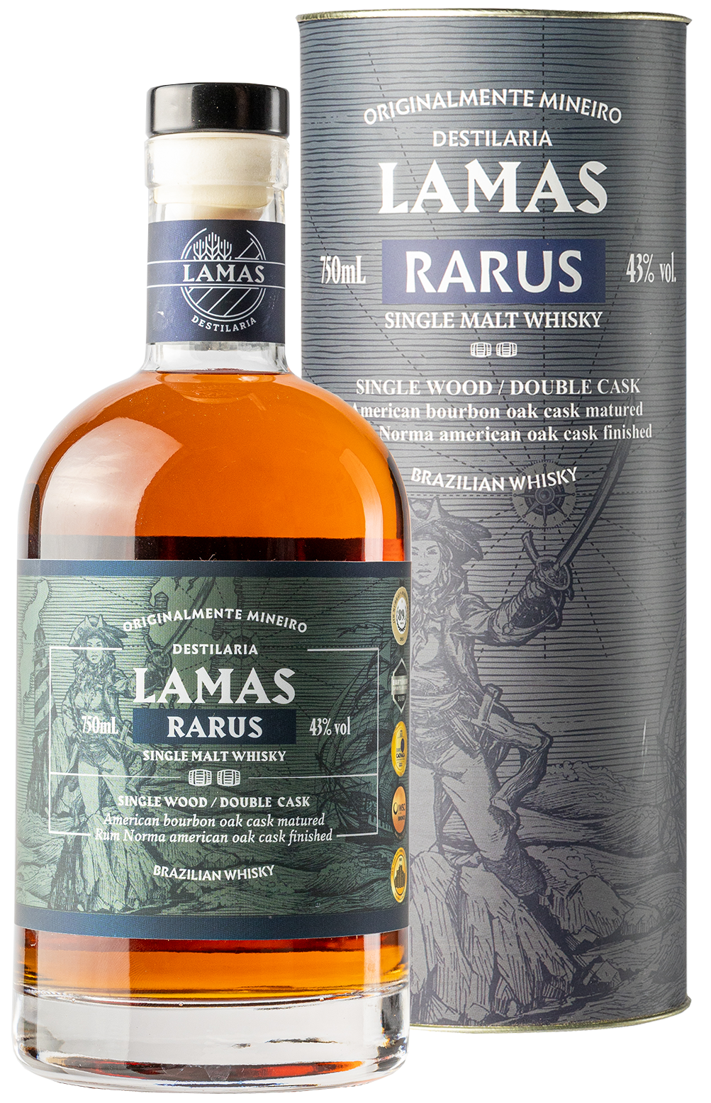 Виски Lamas Rarus Double Cask in tube 0,75 л фото