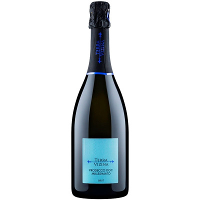 Вино игристое Белое Брют Terra Vizina Prosecco Brut Millesimato 2021 0,75 л фото