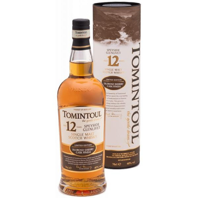 Виски Tomintoul 12 YO Oloroso Cask Finish Single Malt Speyside in tube 0,70 л фото