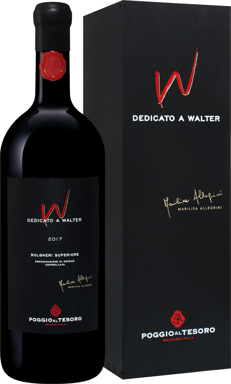 Вино Красное Сухое Poggio Al Tesoro Dedicato A Walter Bolgheri Superiore in gift box 2017 1,5 л фото