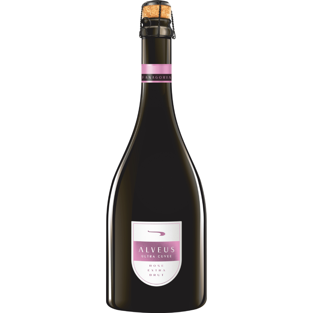 Вино игристое Розовое Экстра Брют Fanagoria Alveus Ultra Cuvee Rose Extra Brut 2022 0,75 л фото