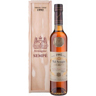 Арманьяк Sempй in wooden box 1992 0,50 л фото