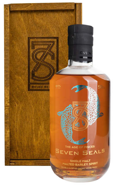 Виски Seven Seals Zodiac The Age of Pisces Single Malt in wooden box 0,5 л фото