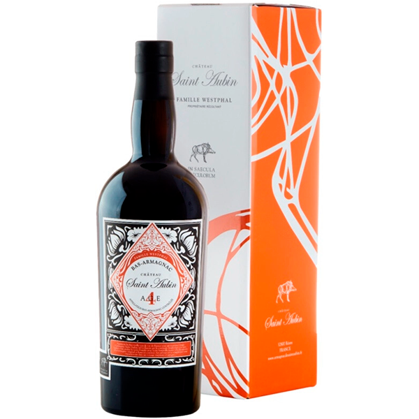 Арманьяк Saint Aubin 4 Age Bas-Armagnac in gift box 0,7 л фото