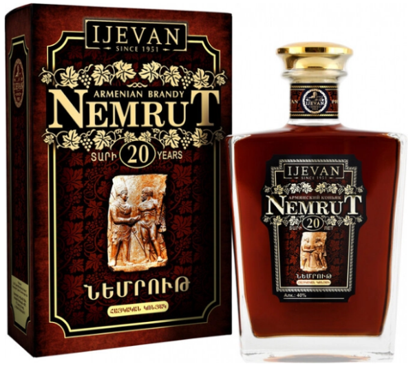 Бренди Ijevan Nemrut 20 Years Old in gift box 0,7 л фото