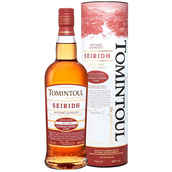 Виски Tomintoul Seiridh Oloroso Sherry Cask Single Malt Speyside in tube 0,7 л фото