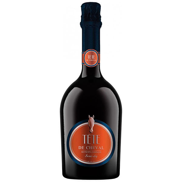 Вино игристое Белое Брют Tete de Cheval Methode Classique Semi-dry 0,75 л фото