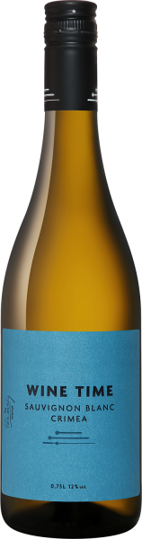 Вино Белое Сухое Wein und Wasser Wine Time Sauvignon Blanc Crimea 2022 0,75 л фото