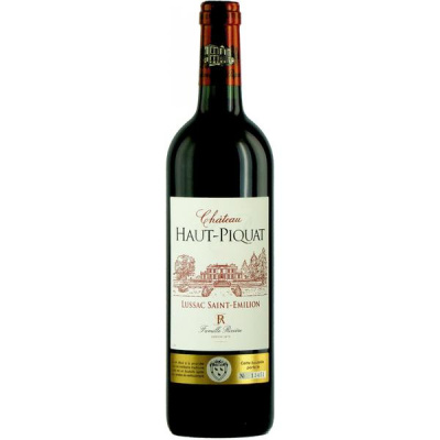 Вино Красное Сухое Chateau Haut-Piquat Lussac Saint-Emilion 2015 0,75 л фото