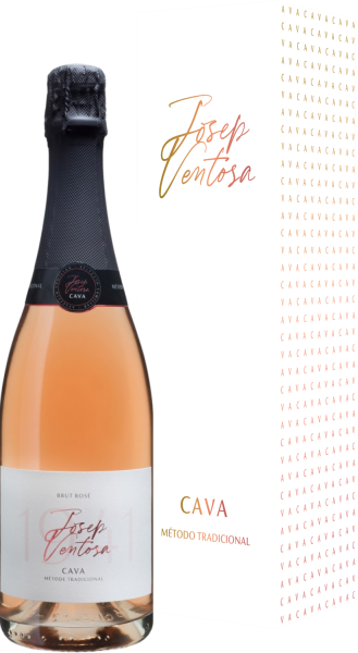 Вино игристое Josep Ventosa Cava Brut Rose in gift box 0,75 л фото