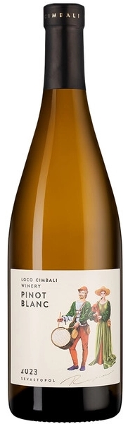 Вино Белое Сухое Loco Cimbali Pinot Blanc Sevastopol 2023 0,75 л фото