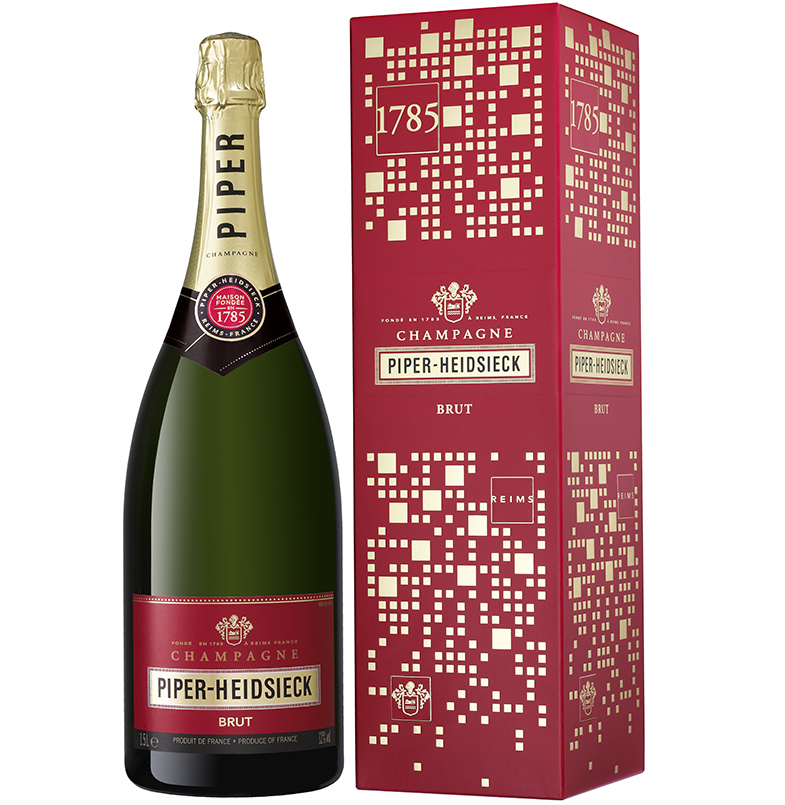 Вино игристое Белое Брют Piper-Heidsieck Brut Champagne in gift box 2021 1,5 л фото