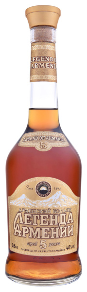Коньяк Легенда Армении 5 лет 2016 40% 0,5 л фото