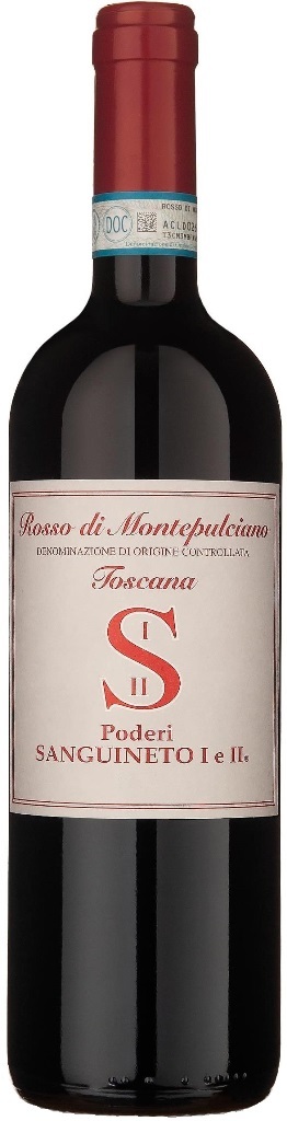 Вино Красное Сухое Poderi Sanguineto I e II Rosso di Montepulciano 2021 0,75 л фото