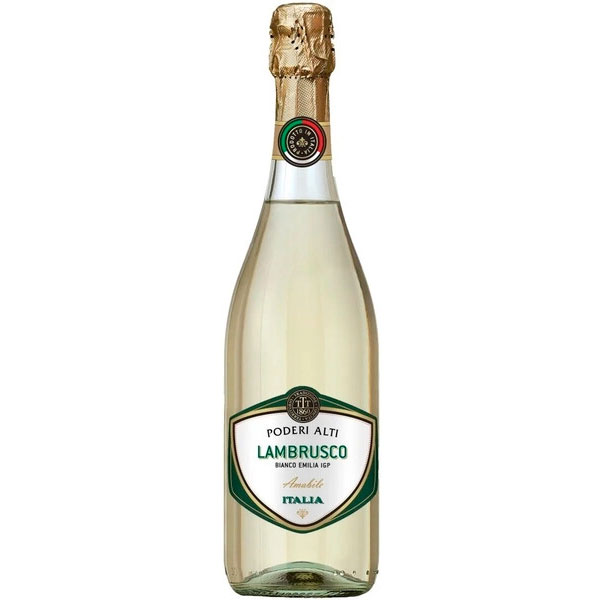 Вино игристое Белое Полусладкое Poderi Alti Lambrusco Bianco Emilia 0,75 л фото