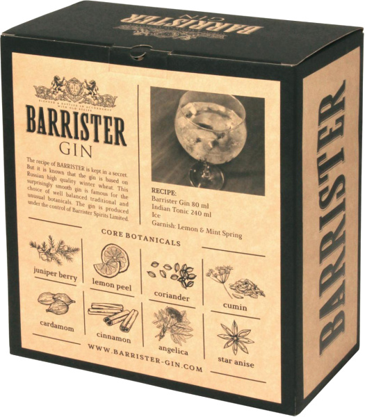 Джин Barrister Pink with a glass in gift box 0,7 л фото