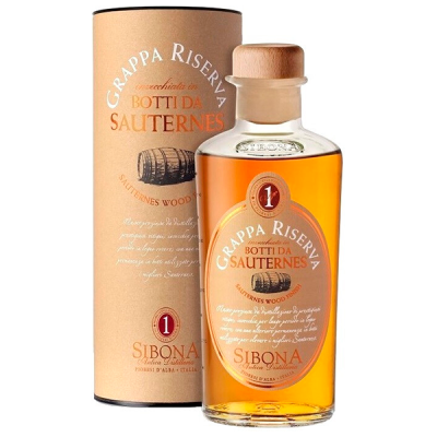 Граппа Sibona Riserva Sauternes Wood Finish in tube 0,5 л фото